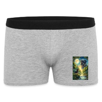Hurlement à la Lune Mème Animal Chien Singe Pinscher - Boxer Homme - gris chiné - Devant