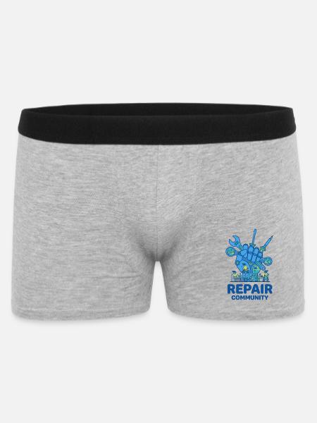 Cultuur van gereedschappen van de reparatiegemeenschap - Mannen Boxershorts - grijs gemêleerd