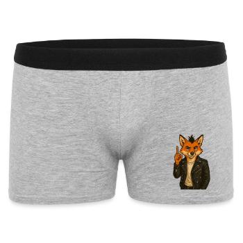 Fabian Fox - Männer Boxer Shorts - Grau meliert - Vorne