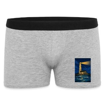 Guiding Light – Küstenerbe - Männer Boxer Shorts - Grau meliert - Vorne