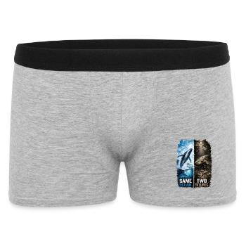 Same Ocean. Two Futures. – Humpback whale - Men's Boxer Shorts - heather grey - Front