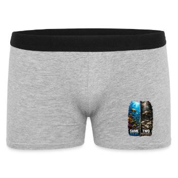 Same Ocean. Two Futures. – Sea turtle - Men's Boxer Shorts - heather grey - Front