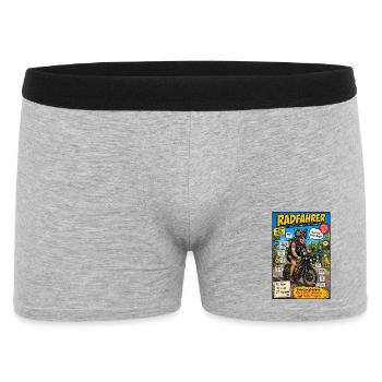 Der Radfahrer – nur noch eine kleine Runde - Männer Boxer Shorts - Grau meliert - Vorne