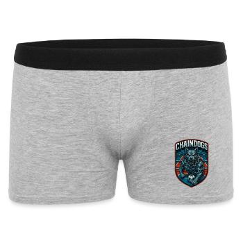 Hundeketten-Fußballabzeichen - Männer Boxer Shorts - Grau meliert - Vorne