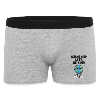 Sweet Earth in a Crazy World - Men's Boxer Shorts - heather grey - Front