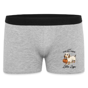 Dachshund Fantôme Citrouille d’Halloween - Boxer Homme - gris chiné - Devant