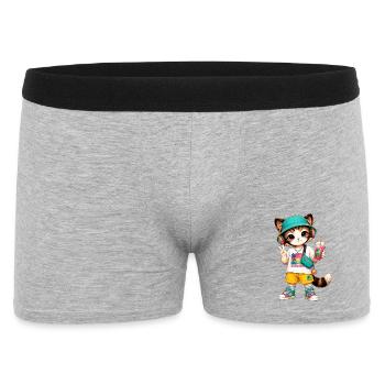 Kitten Summer Vibe Tropic - Männer Boxer Shorts - Grau meliert - Vorne