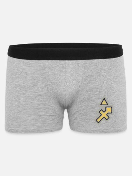 Tierkreis-Stammes-Schütze-Feuer - Männer Boxer Shorts - Grau meliert