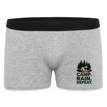 Camp Rain Repeat Camping - Männer Boxer Shorts - Grau meliert - Vorne