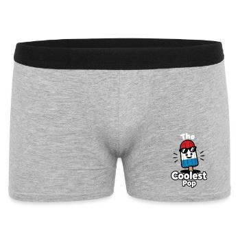 Lustiger Opa, der coolste Papa - Männer Boxer Shorts - Grau meliert - Vorne