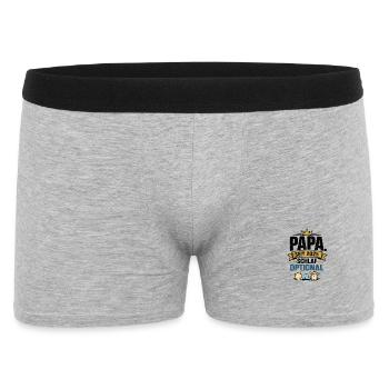Seit 2025 Optional – Schlafendes Baby - Männer Boxer Shorts - Grau meliert - Vorne
