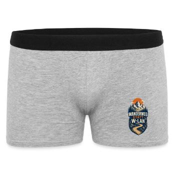 Wanderweg Statt WLAN – Berge Camping & Outdoor - Männer Boxer Shorts - Grau meliert - Vorne