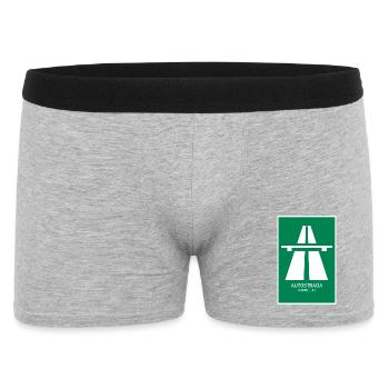 Autostrada Napoli A1 Vintage Poster - Männer Boxer Shorts - Grau meliert - Vorne