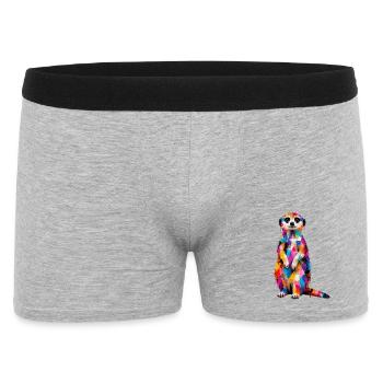 Colorful meerkat with splashes of color - Men's Boxer Shorts - heather grey - Front
