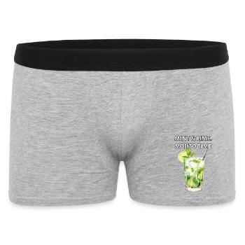 Menthe & Lime. Temps de Mojito. - Boxer Homme - gris chiné - Devant