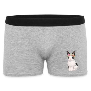 English Snail Rabbit - Men's Boxer Shorts - heather grey - Front