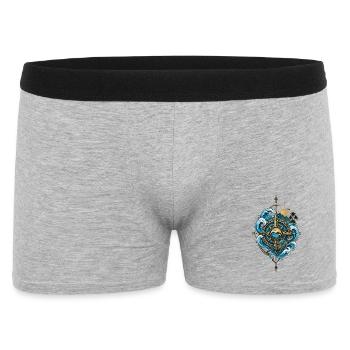 Boussole Polynésienne - Esprit Océan & Voyage - Boxer Homme - gris chiné - Devant