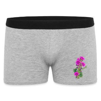 Fleurs de geranium pourpres - Boxer Homme - gris chiné - Devant