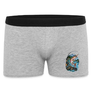 Rainbow fish jump at the mountain lake - Men's Boxer Shorts - heather grey - Front