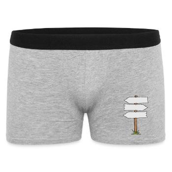 Panneau de direction en bois - Boxer Homme - gris chiné - Devant