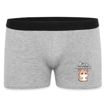 Pure Aggression Hamster - Men's Boxer Shorts - heather grey - Front