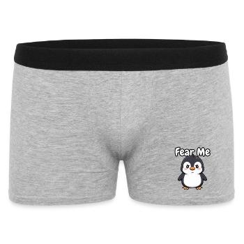 Fear Me Penguin - Men's Boxer Shorts - heather grey - Front