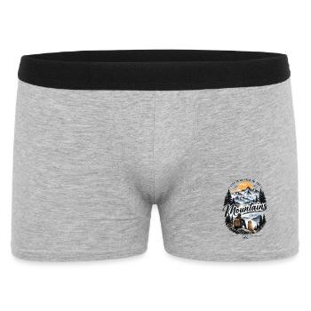 Life Is Better in the Mountains – Outdoor Adventur - Men's Boxer Shorts - heather grey - Front
