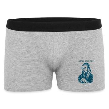 Je n’ai jamais dit ça - Confucius - Boxer Homme - gris chiné - Devant