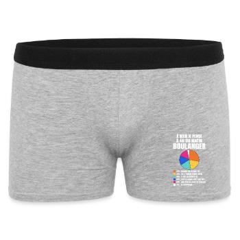 Pensées d’un boulanger à 4 h - Boxer Homme - gris chiné - Devant