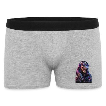 DropWild_Kane, er legt nicht auf, er greift an - Männer Boxer Shorts - Grau meliert - Vorne