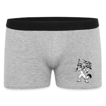 Hermelin-Rebellenmänner - Männer Boxer Shorts - Grau meliert - Vorne