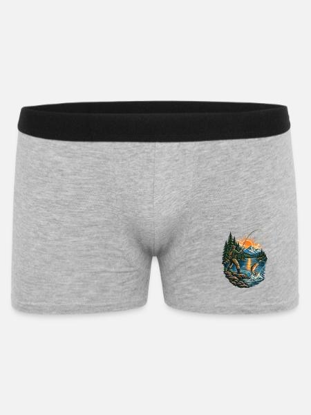 Angler - Männer Boxer Shorts - Grau meliert