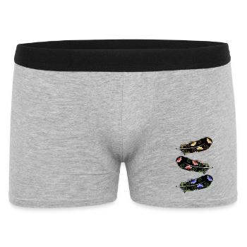 Feder - Männer Boxer Shorts - Grau meliert - Vorne
