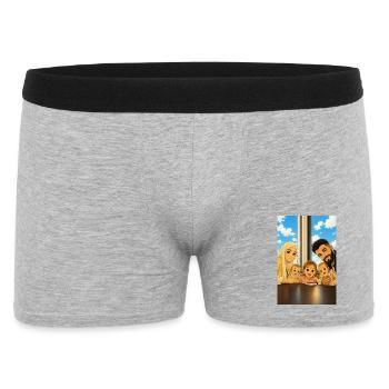 Familie - Männer Boxer Shorts - Grau meliert - Vorne