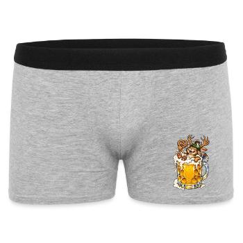 Wolpertinger Lustiges Bayerisches Fabelwesen - Männer Boxer Shorts - Grau meliert - Vorne