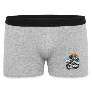 Above_the_Cloudline_Vintage_Mountain_Running_De - Männer Boxer Shorts - Grau meliert - Vorne