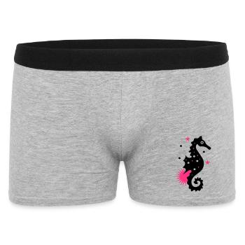 Sea horse - Men's Boxer Shorts - heather grey - Front