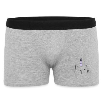 Unicorn cat cute gift - Men's Boxer Shorts - heather grey - Front