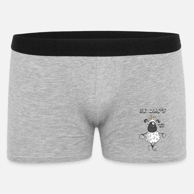 Er war's Unschuldslamm - Männer Boxer Shorts - Grau meliert