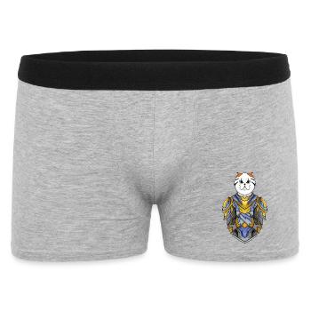 Ritter Katze Katzenrasse Exotische Kurzhaarkatze - Männer Boxer Shorts - Grau meliert - Vorne