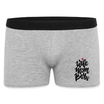 Mama Power - Wife mom Bos - Men's Boxer Shorts - heather grey - Front