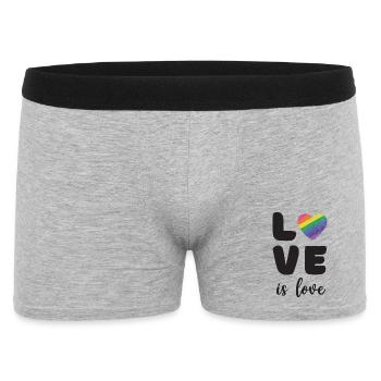 Pride Month - Love is Love - Men's Boxer Shorts - heather grey - Front