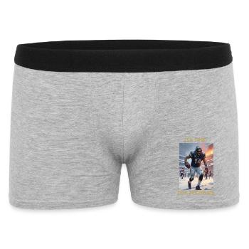 It's Time For Football Design - Männer Boxer Shorts - Grau meliert - Vorne
