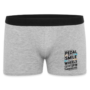 Bike Motif with Inspirational Quote - Men's Boxer Shorts - heather grey - Front