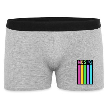 Colonnes musicales colorées inspirées du design rétro - Boxer Homme - gris chiné - Devant
