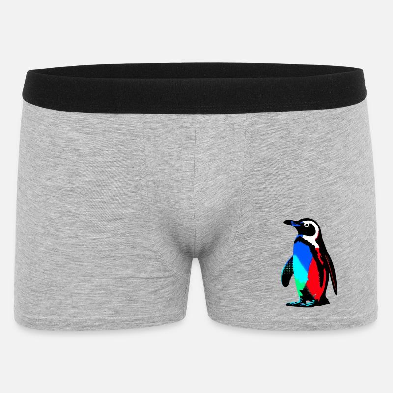 Pinguin - Männer Boxer Shorts - Grau meliert