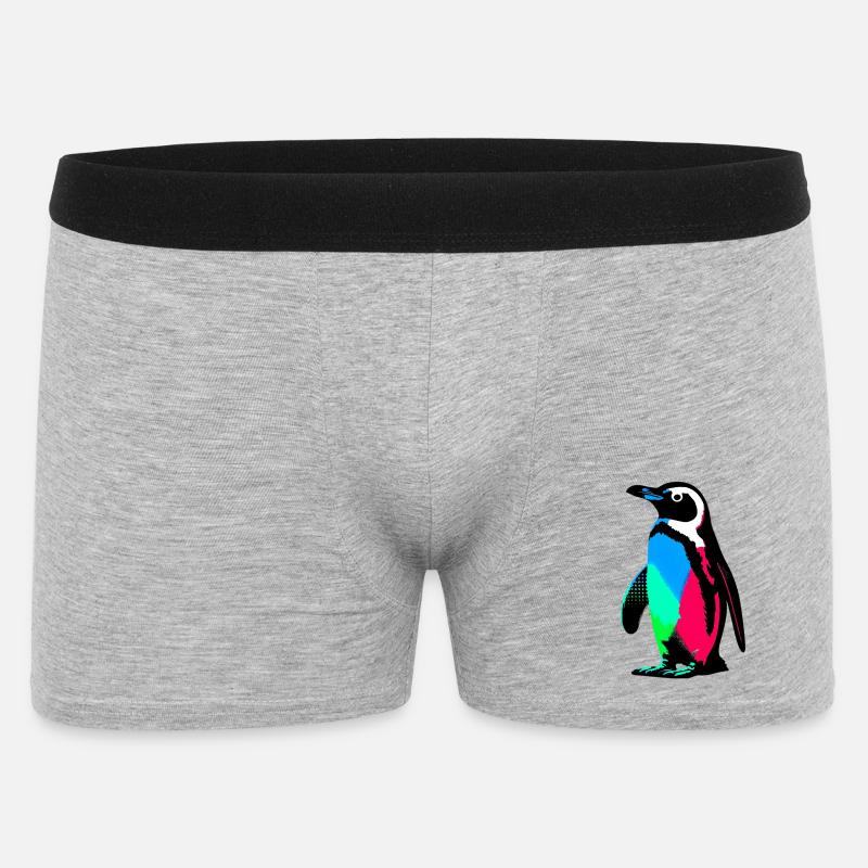 Pinguin - Männer Boxer Shorts - Grau meliert
