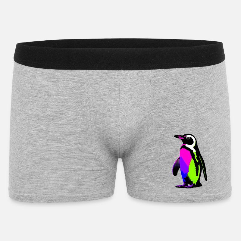 Pinguin - Männer Boxer Shorts - Grau meliert