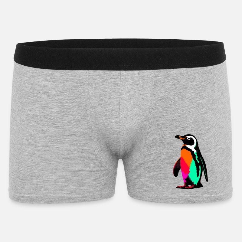 Pinguin - Männer Boxer Shorts - Grau meliert
