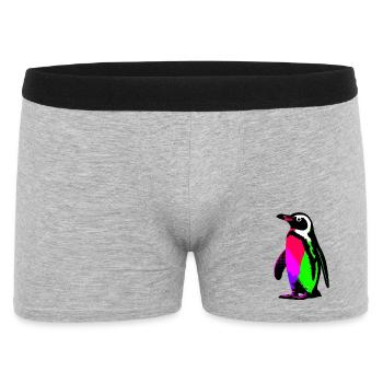Pinguin - Männer Boxer Shorts - Grau meliert - Vorne